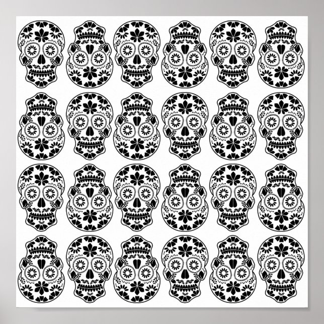 Candy_blommigt mexican calavera poster (Framsidan)