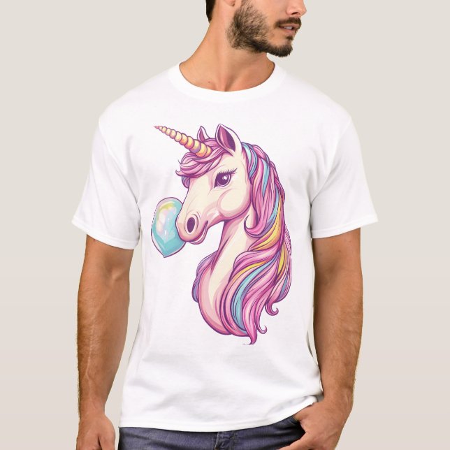 Candy Bubble Enhörning (1) T Shirt (Framsida)