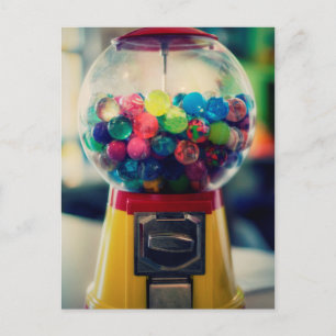 Candy bubblegum leksak maskin retro vykort