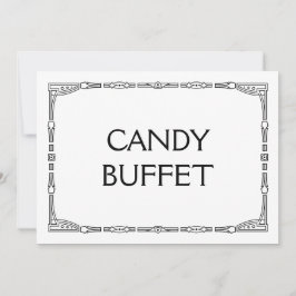 "Candy Buffet" Art Deco Stil Bröllop Sign
