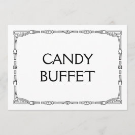 "Candy Buffet" Art Deco Stil Bröllop Sign