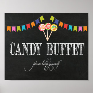 Candy Buffet Bord Sign - 8x10 - Candy Pub Sign Poster