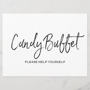 "Candy buffet" Bröllop-skylt  Snyggt som hyrts Inbjudningar