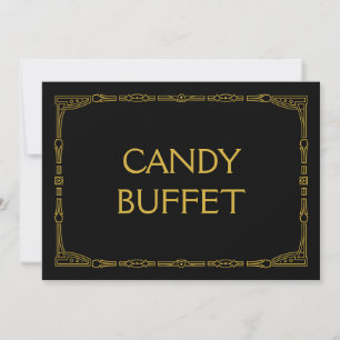 "Candy Buffet" Konst Guld Dekorativ Stil Bröllopss