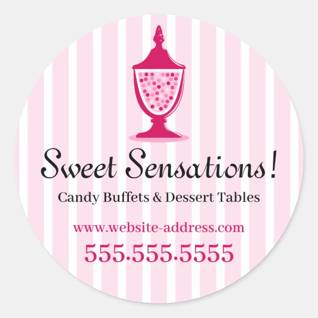Candy Buffet Stickers Runt Klistermärke (Framsida)