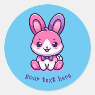 Candy bunny redigerbar runt klistermärke