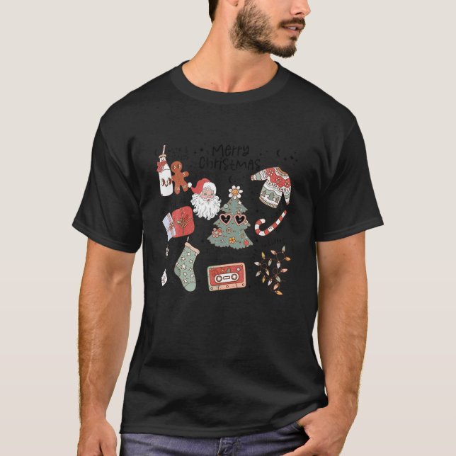 Candy can god jul Ljus Träd Mjölk T Shirt (Framsida)