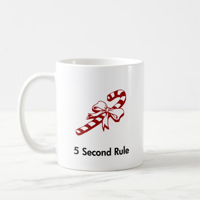 Candy cane 5 andra regeln kaffemugg (Vänster)