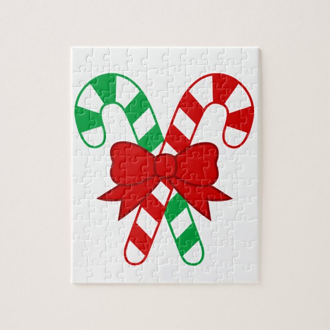 Candy cane 8x10 Fotopussel med Gift box (Vertikal)