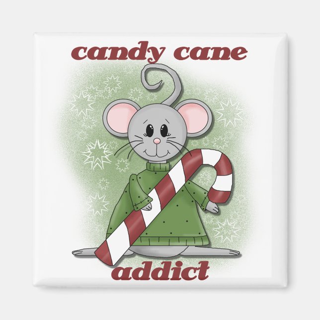 Candy cane Addict Tshirts and Gifts Magnet (Framsidan)