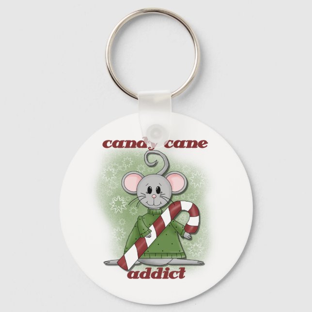 Candy cane Addict Tshirts and Gifts Nyckelring (Framsida)