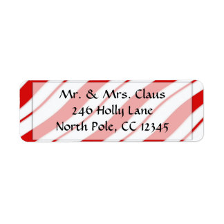 Candy cane-adressetikett returadress etikett