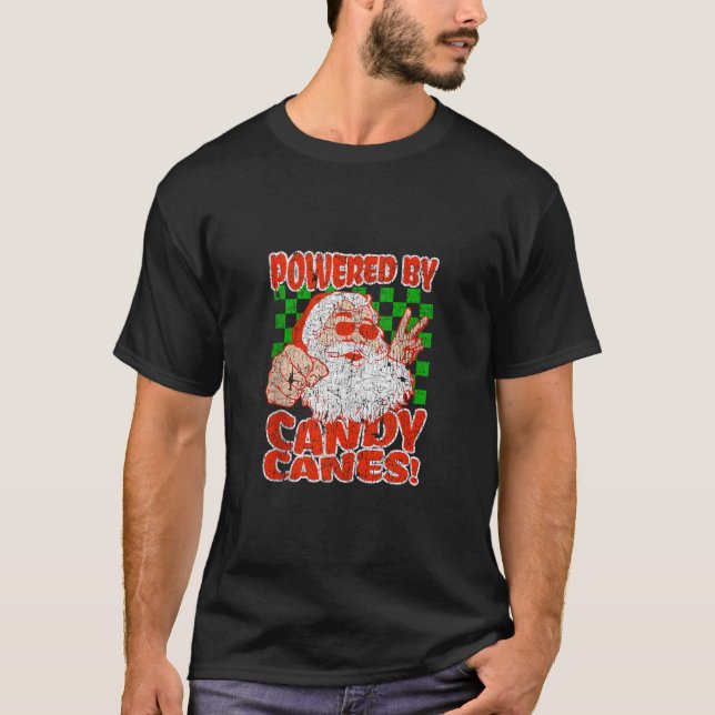 Candy cane Älskare Coola Jultomten Girl Boy Manar  T Shirt (Framsida)