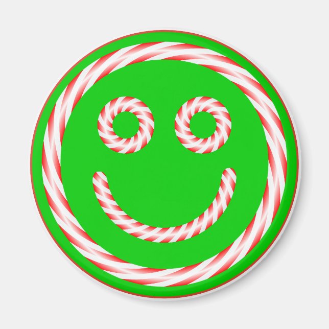 Candy cane Ansikte Magnet (Framsidan)