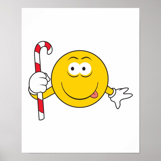 Candy cane Ansikte Poster (Framsidan)