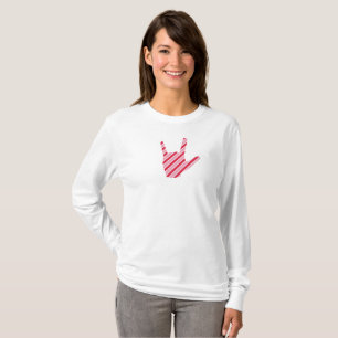 Candy cane ASL I Kärlek You T-Shirt eller Pajama