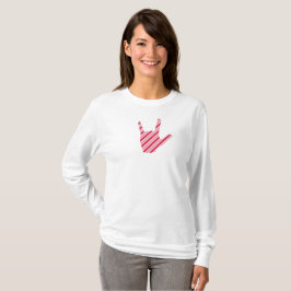 Candy cane ASL I Kärlek You T-Shirt eller Pajama T