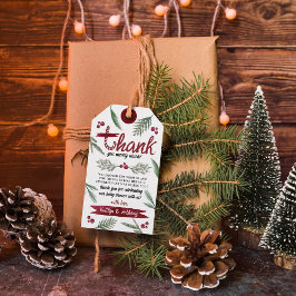 Candy cane Babykläder i modern vattenfärg - "Joy"  Presentetikett