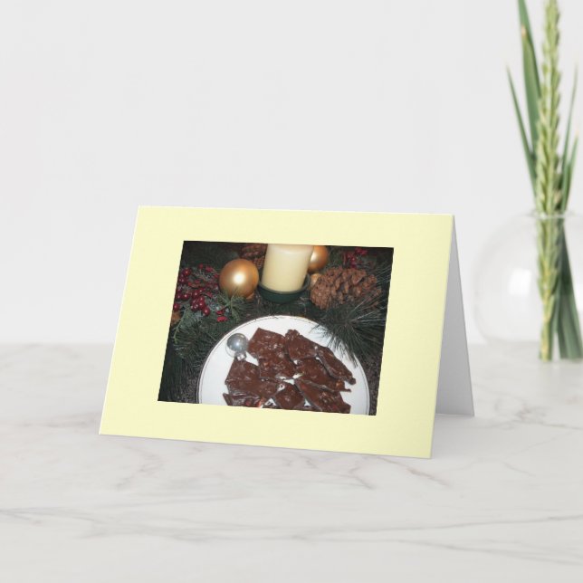 Candy cane Bark med recept Helgkort (Framsida)
