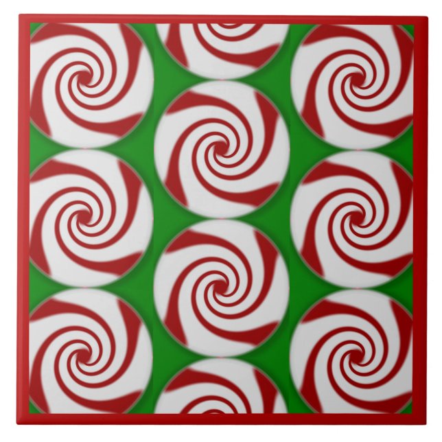 Candy cane Basics Peppermint Drop Kakelplatta (Framsidan)