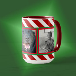 Candy cane Basics Red/White 3-Photo Mugg