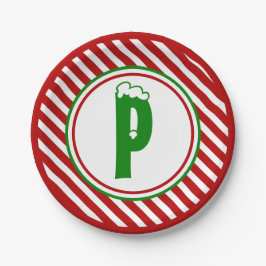 Candy cane Basics Red/White Monogram