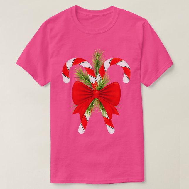 Candy cane Bow 1 T Shirt (Design framsida)