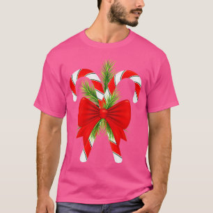 Candy cane Bow 1 T Shirt