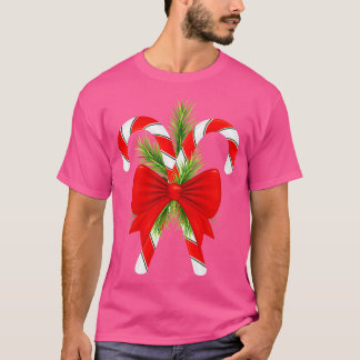 Candy cane Bow 1 T Shirt