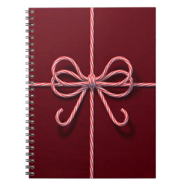 Candy cane Bow-anteckningsbok Anteckningsbok Med Spiral