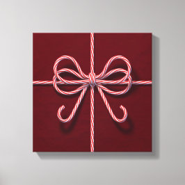 Candy cane Bow Canvas