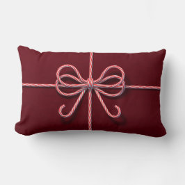 Candy cane Bow Lumbar Pillow Lumbarkudde