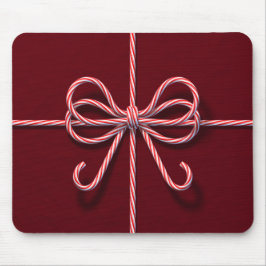 Candy cane Bow Mouse Pad Musmatta