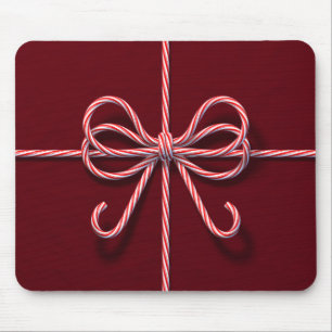 Candy cane Bow Mouse Pad Musmatta