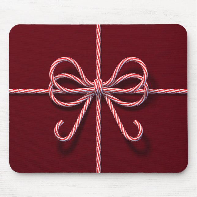 Candy cane Bow Mouse Pad Musmatta (Framsidan)