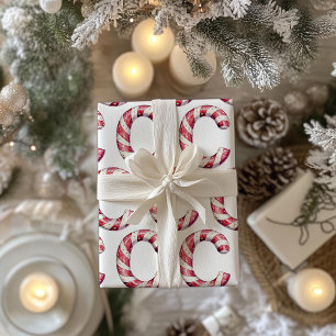 Candy cane Brev C-jul Presentpapper