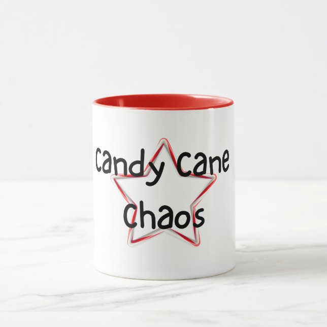Candy Cane Chaos Christmas Mug Mugg (Center)
