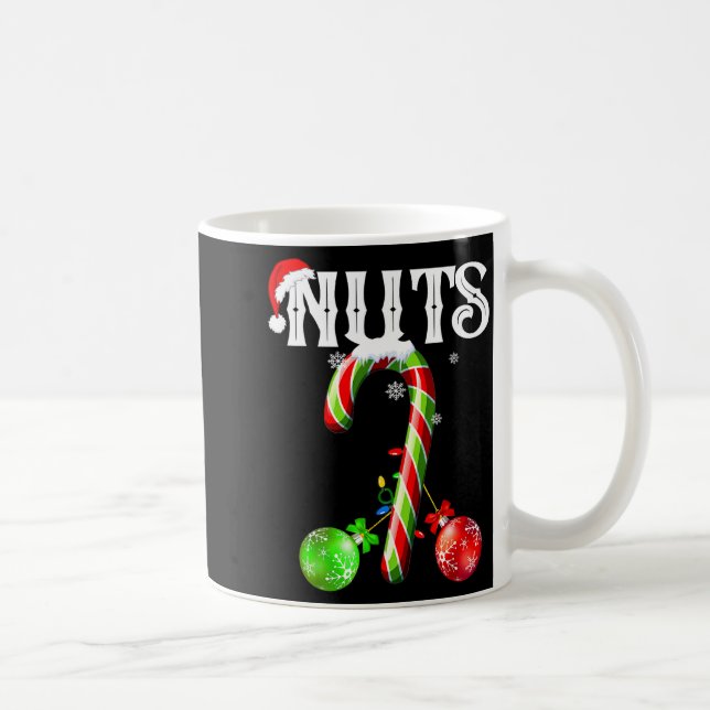 Candy Cane Chest Nuts Couples Funny Chestnuts Xmas Kaffemugg (Höger)