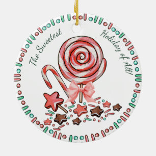 Candy cane-choklad choklad julprydnadsföremål julgransprydnad keramik