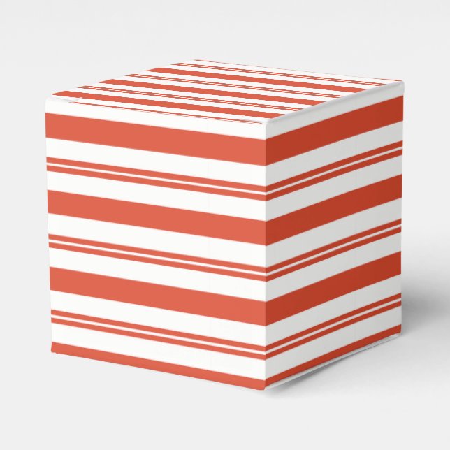 Candy Cane Chorus-Big Stripe Horizonal Gift Box Presentaskar (Framsidan Sidan)