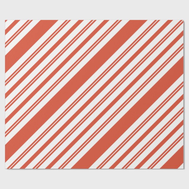 Candy Cane Chorus-Stripe-Diagonal Presentpapper (Platt)