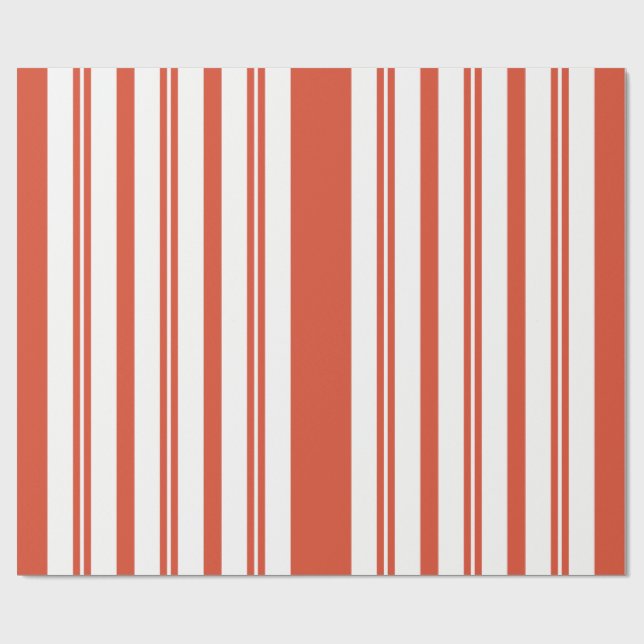 Candy Cane Chorus-Stripe-Verticle Presentpapper (Platt)