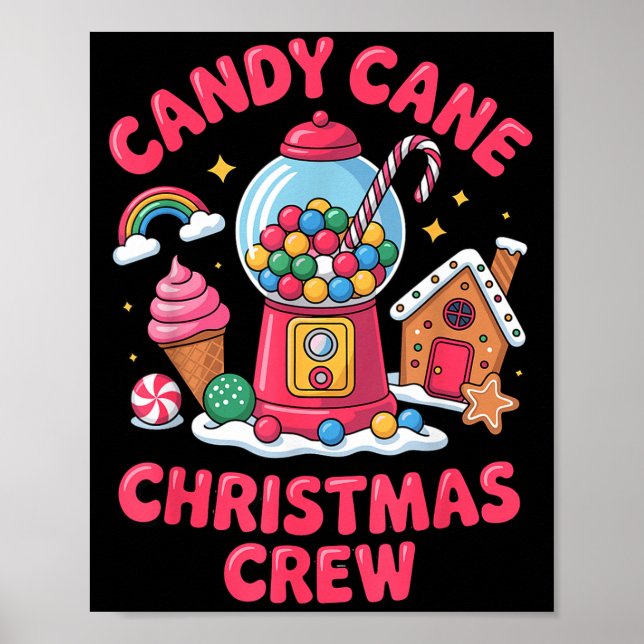 Candy Cane Christmas Crew Gumball Gingerbread Pepp Poster (Framsidan)