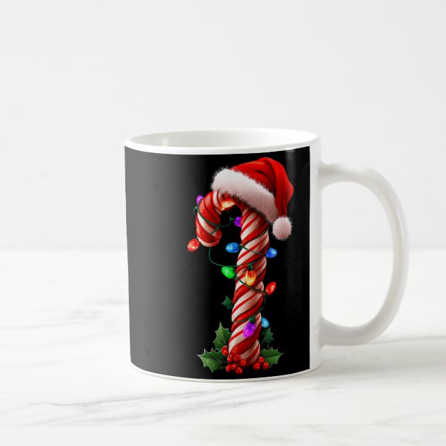 Candy Cane Christmas Design Boys Girls Kids Adults Kaffemugg (Höger)