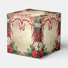 Candy Cane Christmas Holiday Favor Box Presentaskar