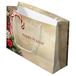 Candy Cane Christmas Holiday Gift Bag