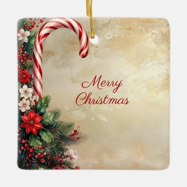 Candy Cane Christmas Holiday Ornament (Framsida)