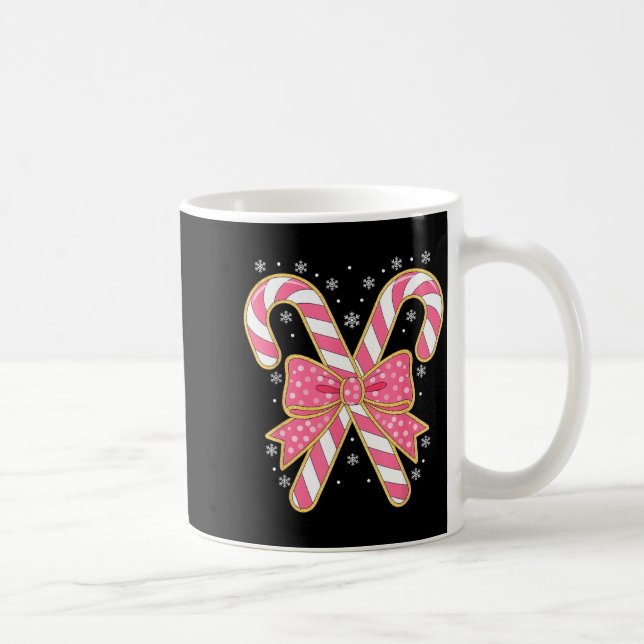 Candy Cane Christmas Season Girls Womens Retro Coq Kaffemugg (Höger)