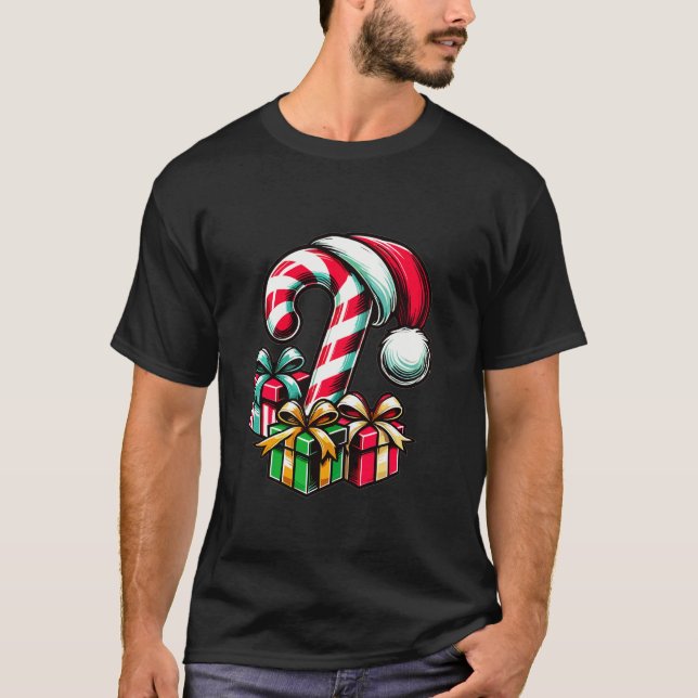 Candy Cane Christmas Sweets Xmas  T Shirt (Framsida)