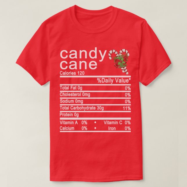 candy cane christmas t shirt (Design framsida)